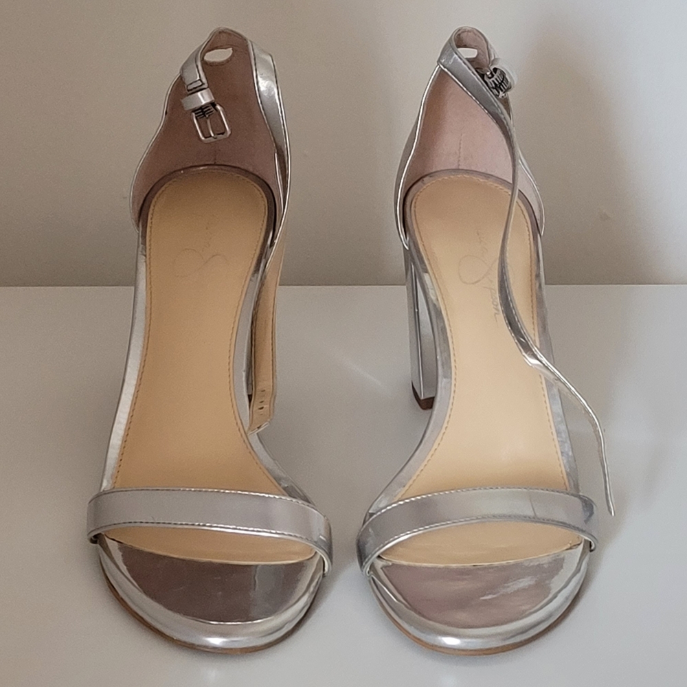 Elegant Silver Women's Heels